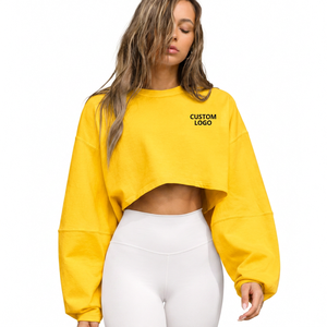 Vintage Washed <b>Women</b> Cropped Hoodie <b>Sweatsuit</b> Custom Print Zip Up Jacket Trending Urban Streetwear Set - Product Image 1