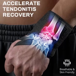 Bandes de Soutien Élastiques Premium pour Poignets, Sangles de Musculation et de Powerlifting Robustes, avec Boucle pour Pouce, pour Entraînement de Musculation - Product Image 4