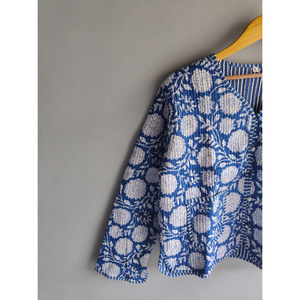 Chaqueta acolchada de algodón con estampado floral para mujer, cárdigan con cuello en V, ropa exterior informal transpirable, regalo para ella - Product Image 2