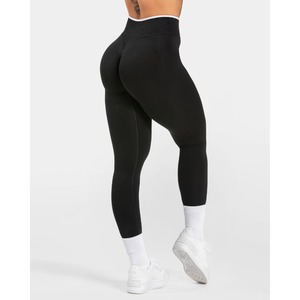 High Waist Seamless Full Length Printed Yoga <b>Leggings</b> Spandex Nylon Four-Way Stretch Breathable Quick Dry Elastic Waist <b>Pockets</b> - Product Image 2