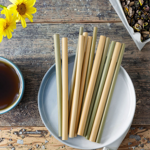 <b>Bamboo</b> Drink <b>Straws</b> Reusable Eco Friendly Alternative for Beverage Service Party Supplies and Kitchen Essentials - Product Image 5