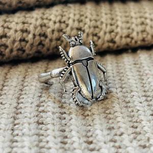 Fashionable Unique Latest Beetle Brass <b>Ring</b> <b>Chunky</b> Silver Plated Antique Insect Vintage <b>Ring</b> Gothic Punk Women Wholesale <b>ring</b> - Product Image 3