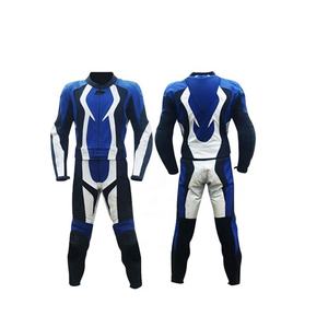 Traje de Motociclismo para Hombre, Manga Larga, Diseño con Bloques de Color, Cuero, Resistente al Viento, Equipo de Protección para Adultos, Todas las Temporadas - Product Image 6