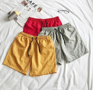 Prix de gros – Short vintage streetwear personnalisé pour homme, en molleton de coton doux, taille à cordon de serrage, fabricant OEM AI-SH-39 - Product Image 3
