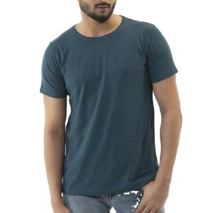 T-shirt à manches courtes pour homme, couleur unie, 100% coton tricoté, logo personnalisé, respirant, écologique, fabrication directe du Bangladesh - Product Image 2