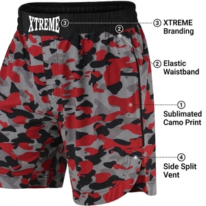 Shorts de combat MMA personnalisés pour hommes, shorts d'entraînement légers, shorts de grappling MMA avec ceinture élastique pour la salle de sport et l'entraînement - Product Image 2