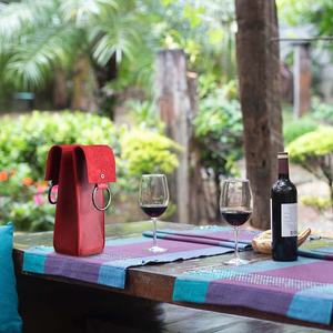 Porta Vino de Cuero Genuino para Picnic al Aire Libre, Estuche para Botella de Vino Hecho a Mano, Funda de Almacenamiento de Bebidas Premium LEB-0092 - Product Image 5