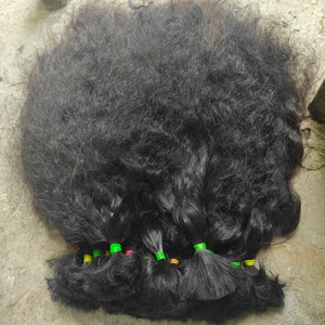 Cheveux humains indiens 100% naturels en vrac, cuticules alignées, sans nœuds, qualité premium, double trame, noir naturel, marque Perm SV3 - Product Image 1