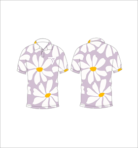 เสื้อโปโลพิมพ์ลายดอกเดซี่ลาเวนเดอร์สำหรับผู้ชายแขนสั้นลำลองแฟชั่นฤดูร้อนเสื้อโปโลกอล์ฟ - Product Image 6