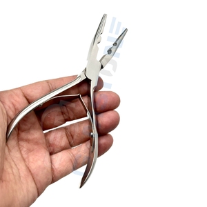 Alicates Profesionales de Acero Inoxidable de 6 Pulgadas con Punta Larga y 2 Orificios para Extensiones de Cabello con Anillas Micro, Nano Beads y Extensiones de Cabello con Lazo - Product Image 4