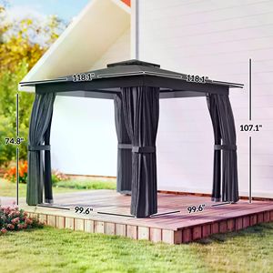 Gazebo/Pergola da Giardino con Tettoia per Esterni e Visibilità Migliorata - Product Image 4