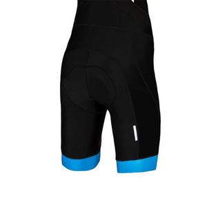 Cuissard de cyclisme pour homme noir avec bordure bleue, respirant, en Spandex et Nylon, vêtement de performance pour le vélo - Product Image 3