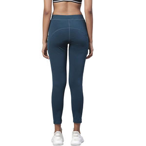Leggings de yoga à rayures latérales pour femmes, taille haute, effet ventre plat, extensibles, respirants, sans coutures, effet visuel - Product Image 3