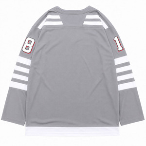 Jersey de Hockey sobre Hielo Gris Personalizado Ekin Impex, Uniforme Deportivo de Manga Larga, Ropa de Hockey OEM - Product Image 2