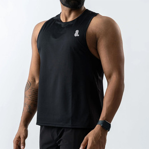Men's Muscle Fit Racerback Tank <b>Top</b> Spandex/Cotton Fabric Quick Dry Cartoon Pattern Tie Dye Embroidery Customized Color Front - Product Image 3