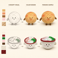 Fabricant de jouets en peluche personnalisés en boîte mystère OEM ODM, série de figurines de personnages alimentaires miniatures Dim Sum, collection de jouets en peluche de la marque YMM