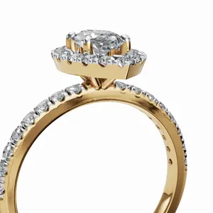 Nouvelle collection - Bague solitaire en diamant de forme marquise cultivé en laboratoire en or jaune 18 carats - Certifié IGI - Pureté VVS - Luxe pour femmes - Product Image 2