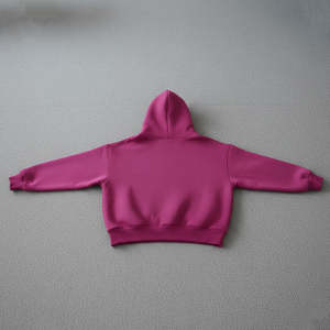 Sweat-shirts pour hommes à coupe ample, dernier design OEM, tissu personnalisable, couleur rose foncé, poches kangourou, pour l'hiver. - Product Image 5