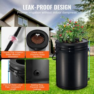 Sistema di coltivazione idroponica con coltura in acque profonde DWC con gocciolamento superiore 4 secchi attrezzatura per l'irrigazione e l'idroponica - Product Image 4