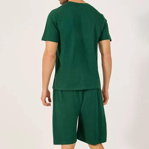 Conjunto de Pantalones Cortos para Hombre, Estilo Urbano, 100% Algodón, Verano, Casual, Camisa de Manga Corta y Pantalones Cortos a Juego, Secado Rápido, Logotipo Personalizado, OEM, Venta al Por Mayor - Product Image 6