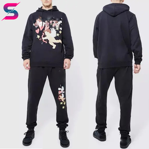 Men Wear With Cupid Print Full Length Good Selling With Drawstring Waist & Pocket <b>Machine</b> Washable Polyester Cotton Tracksuits - Product Image 4