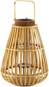 Eco-Friendly Bamboo <b>Candlestick</b> Holder Handmade HNH Craft Natural Home Decoration OEM Custom Wholesale Handwoven Dye Printed - Product Image 3
