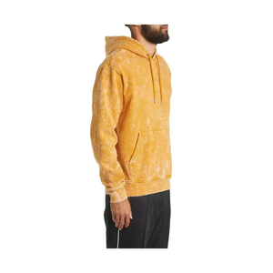 Sudadera con Capucha para Hombre, Talla Grande, Lisa, Teñida, Corte Regular, 100% Algodón, Felpa Ligera, Informal, Otoñal, con Bolsillos - Product Image 4