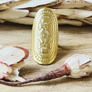 Luxury Design Brass <b>Ring</b> Boho Floral <b>Ring</b> For Women 18k Gold Plated Tribal Shield Long Statement <b>Chunky</b> <b>Ring</b> Wholesale/OEM/ODM - Product Image 1