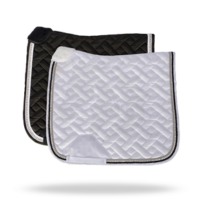 Tapis de selle de dressage avec cristaux transparents, tapis de selle d'équitation, équipement équestre - Product Image 1