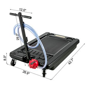 Vasca di scarico olio portatile a basso profilo da 64L/17 galloni con pompa e tubo da 8 pollici per drenaggio SUV, auto e camion - Product Image 4