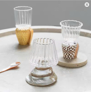 Verres à vin en grès en forme de coquillage, design français artisanal, en laiton, jetables, 6-10 pièces, pour mariage, anniversaire, demoiselle d'honneur - Product Image 3