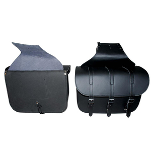 Waterproof Genuine Leather Motorbike Saddle Bag English Style Waterproof Tool Pouch Outdoor Travel Side Pack - Product Image 1