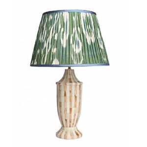 Haute Qualité Indigo Mosaïque Moderne Sculpté À La Main Décoratif Os Lampes De Table Os Incrustation Lampe De Table Base Nuit Lampe De Table - Product Image 6