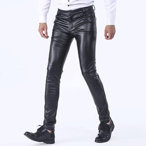 Pantalons en cuir pour hommes de qualité supérieure fabriqués en usine, vente chaude, pantalons en cuir véritable style streetwear, vente en gros au Pakistan - Product Image 2