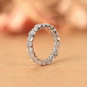 Luxury Design Pear Cut Lab Grown <b>Diamond</b> Full Eternity Band <b>Ring</b> 18k White Gold Fine Anniversary Wedding Sparkly Gift Her - Product Image 1