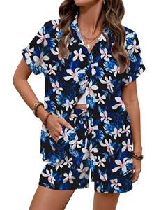 Ropa de Verano 2026, Camisas Estampadas con Botones, Tops, Pantalones Cortos de Playa, Conjuntos de Vacaciones, Ropa Deportiva, 2 Piezas - Product Image 3