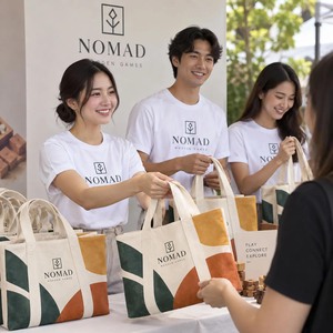 กระเป๋าผ้าแคนวาสสำหรับของขวัญองค์กร — ผ้าฝ้าย 100% พิมพ์ลาย DTF ตามสั่ง โรงงานเชียงใหม่ - Product Image 5
