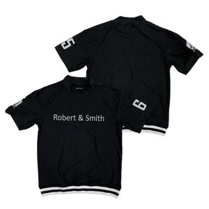 Camiseta de Manga Corta Negra para Hombre Robert & Smith, Estampado Digital, Cuello Redondo, Informal, Transpirable, de Poliéster Tejido, Corte Regular - Product Image 2