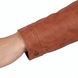 Chaqueta de Cuero Genuino para Hombre Efined Bolster Industry - Chaqueta Clásica con Solapa de Muesca, Impermeable, Transpirable y Ecológica para Invierno - Product Image 3