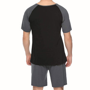 Ensemble deux pièces pour homme : T-shirt et short en coton tricoté à séchage rapide avec élasthanne – Tenue décontractée d'été - Product Image 5