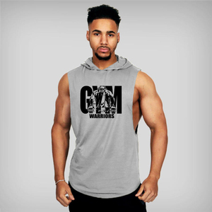 Débardeur à capuche sans manches pour hommes et garçons, personnalisable avec logo, prêt à expédier, pour le sport et la gym, vente en gros - Product Image 5