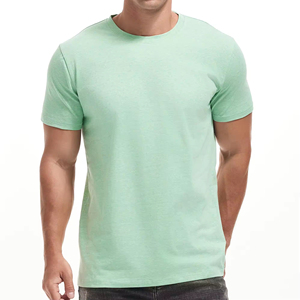 Camiseta de Cuello Redondo para Hombre, Suave, Ajustada, Elástica, Manga Corta, 220 Gramos, Nuevo Diseño, Más de 20 Colores Sólidos, Serigrafía, Lisa - Product Image 2
