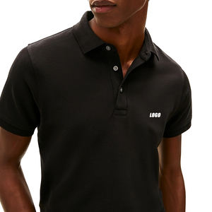 Polo en piqué ajusté pour homme, modèle 1985, le plus vendu, en coton biologique respirant, personnalisable, classique et décontracté, avec logo brodé - Product Image 4