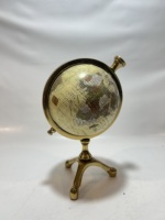 Globe terrestre antique de bureau avec support en métal noir, globe terrestre vintage avec carte de l'Earth, ornement géographique de table, décoration de bureau et de maison, artisanat