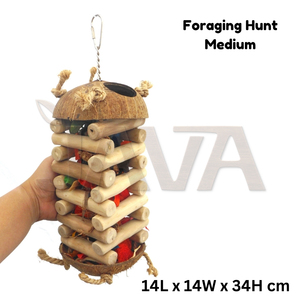 Juguetes de Madera Ecológicos y Duraderos para Pájaros, para Cazar y Buscar Alimentos, Tamaño Mediano - Product Image 2