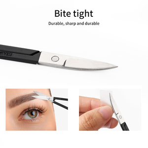 Ciseaux professionnels en acier inoxydable pour la coupe des cuticules, des sourcils et des poils - Noir, rose, coloré, accessoires de maquillage de voyage - Product Image 5