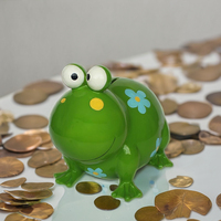 Boîte à monnaie en résine en forme de grenouille personnalisable, tirelire de style Feng Shui unique, cadeau d'affaires pour enfants