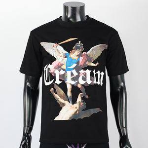 T-shirt Homme Formel Personnalisé Coupe Ample et Épaisse avec Logo Imprimé Numérique Coupe Droite - Product Image 4