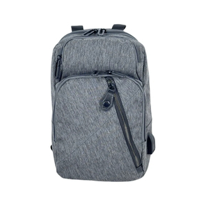 Bolso bandolera de lona con cierre de cremallera, diseño minimalista gris para viajes al aire libre, resistente al agua, para todas las estaciones - Product Image 1