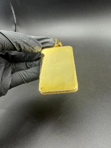 Hip Hop Luxury VVS Moissanite 925 Sterling Silver Iced Custom Name <b>Initial</b> Money <b>Bag</b> Bail Two Tone Rhodium/Gold Plated Pendant - Product Image 6